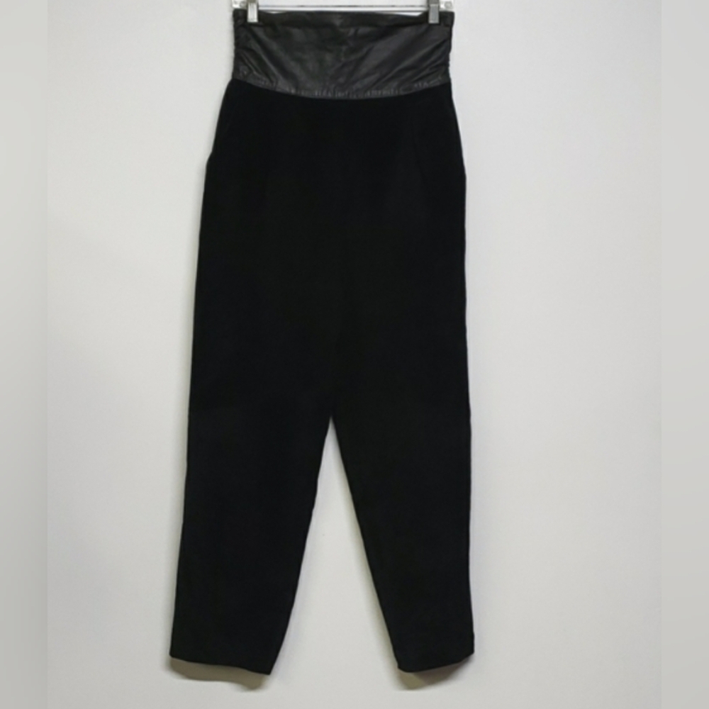 Dana Brooke Silky Leather Suede High Waisted Pants Women's Size 12